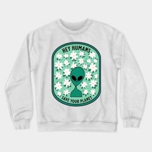 Front and Back Alien Crewneck Sweatshirt